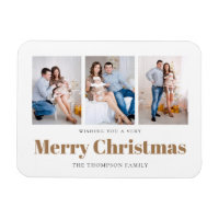 Elegante 3 Fotos Familie Frohe Weihnachten