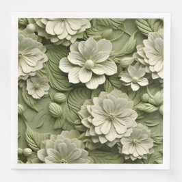 Elegante 3D Floral Relief Serviette