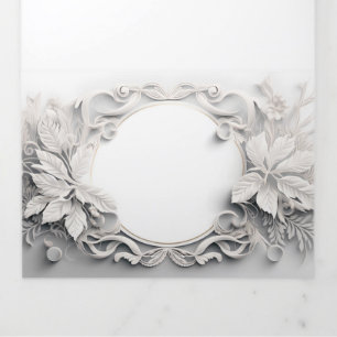 Elegante 3D-Hochzeit Dreifach Gefaltete Karte