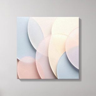 Elegante 3D-Mattglas-Kreise Geometrische Pastell-A Leinwanddruck