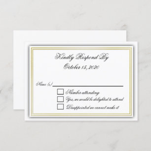 Elegante 3D-RSVP-Karte Einladung