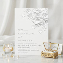 Elegante 3D weiße Papierblumen Florale Hochzeit