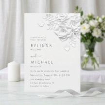 Elegante 3D weiße Papierblumen Florale Hochzeit 