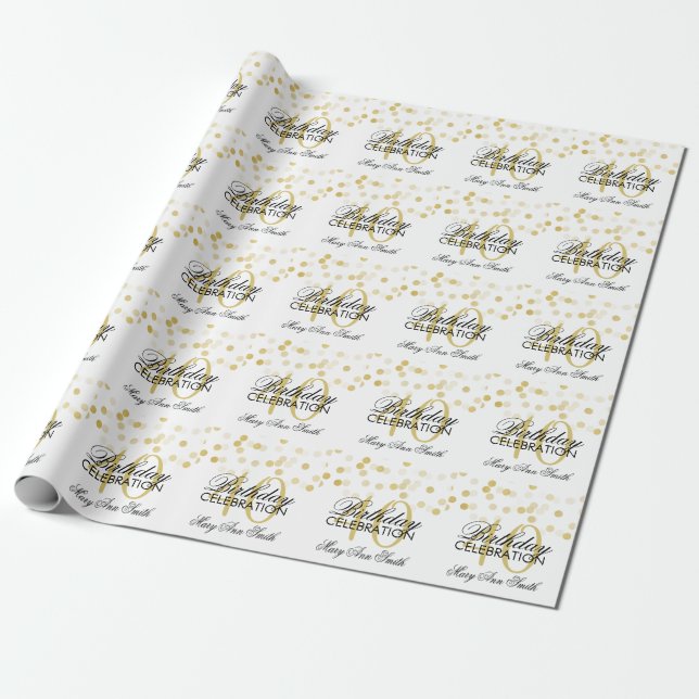 Elegante 40. geschenkpapier (Ungerollt)