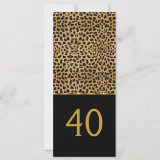 Elegante 40. Leopard Elegante Geburtstagsparty Einladung