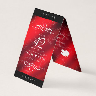 Elegante 42. Jasper Wedding Anniversary Table Card