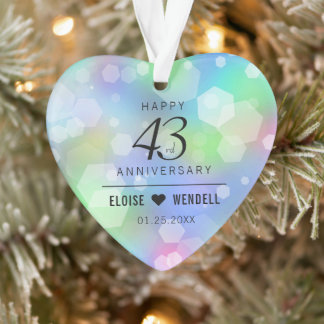 Elegante 43. Hochzeitstag Ornament