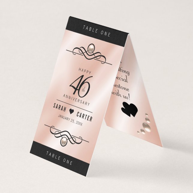 Elegante 46. Geburtstagsfeier der Perlen (Vorderseite)