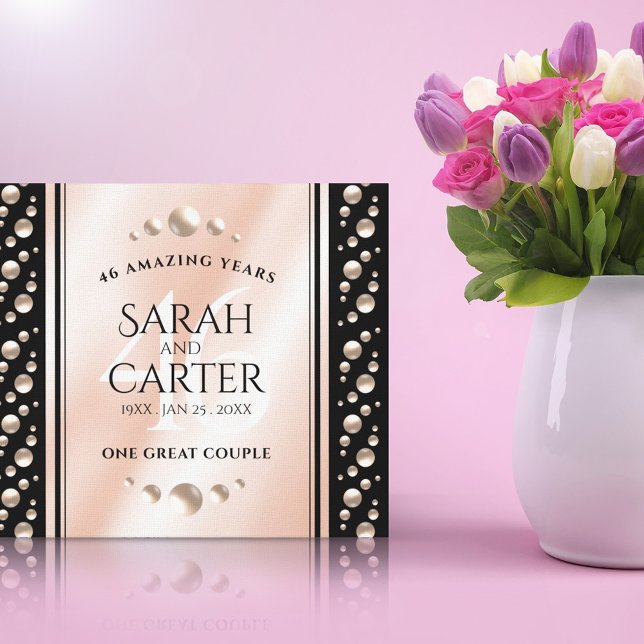 Elegante 46. Geburtstagsfeier der Perlen Leinwanddruck (Von Creator hochgeladen)