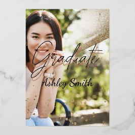 Elegante 4 Foto Abschluss Einladung