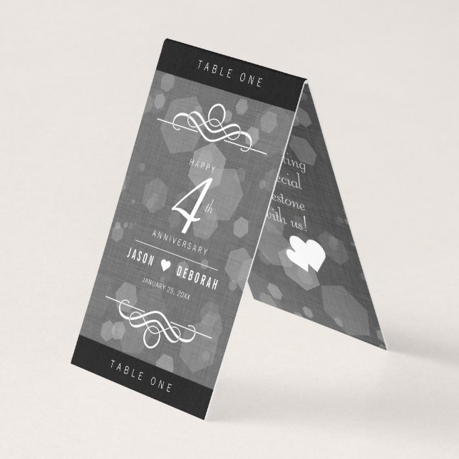 Elegante 4. Linen Hochzeitsfeier (Vorderseite)