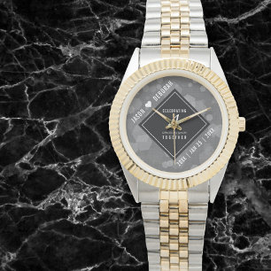 Elegante 4. Linen Hochzeitsfeier Armbanduhr