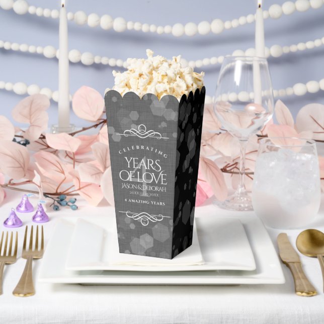 Elegante 4. Linen Hochzeitsfeier Geschenkschachtel (Hochzeit)