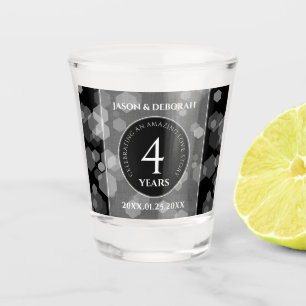Elegante 4. Linen Hochzeitsfeier Schnapsglas