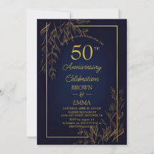 Elegante 50. Hochzeitsjubiläums-Blumenfeier