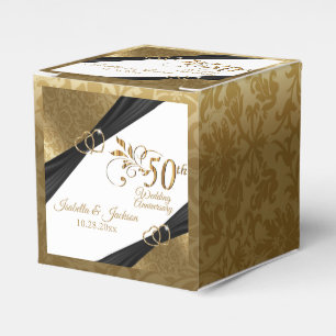 Elegante 50. Hochzeitstag-Jubiläumsbox Geschenkschachtel