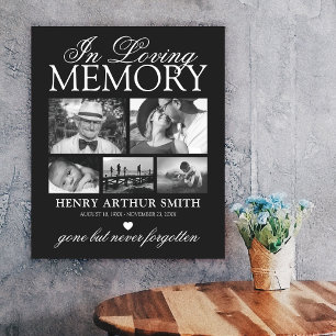 Elegante 5 Fotos In Loving Memory Poster