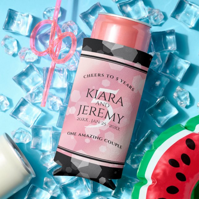 Elegante 5. Rose Quartz Hochzeitstag Selters Dosenkühler (In Situ Sommer)