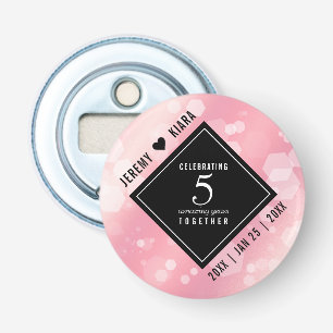 Elegante 5. Rose Quartz Jubiläumsfeier Flaschenöffner