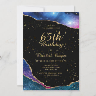 Elegante 65. Geburtstagsparty Einladung