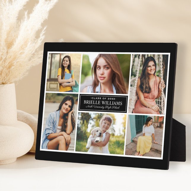 Elegante 6 Foto Schwarzer Abschluss Collage Fotoplatte (Von Creator hochgeladen)