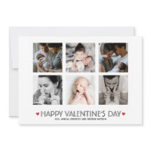 Elegante 6-Quadrat-Foto-Kollage zum Valentinstag