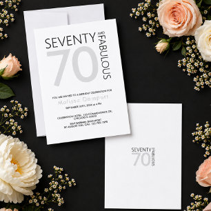 Elegante 70. Geburtstagsfeier für sie Einladung