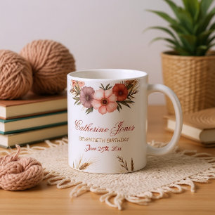 Elegante 70. Geburtstagsfeier Tasse für Oma - Boho