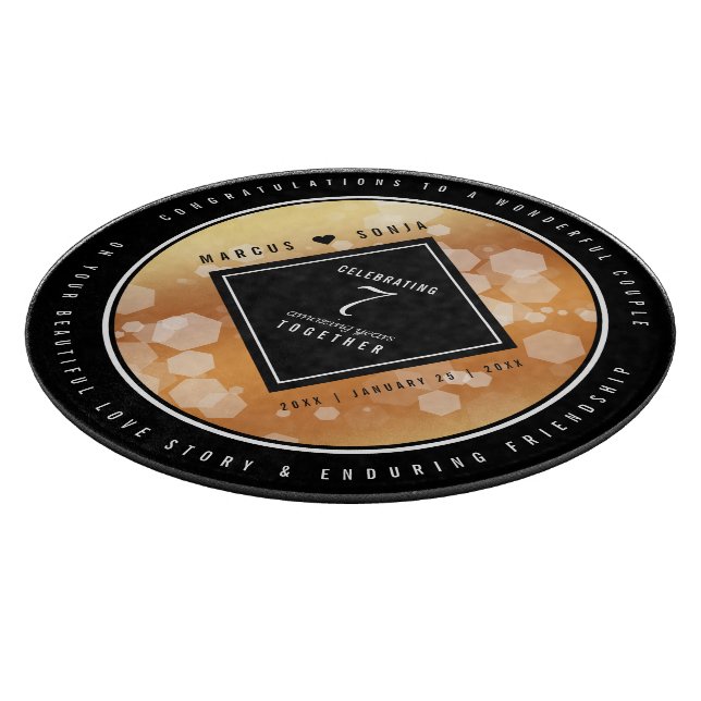 Elegante 7. Geburtstagsfeier der Kupferpresse Schneidebrett (Ecke)