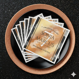 Elegante 7. Geburtstagsfeier der Kupferpresse Serviette