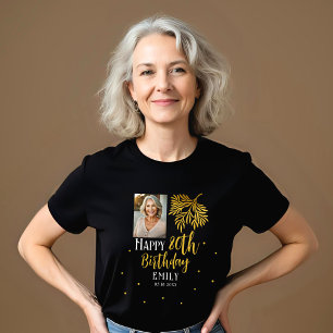 Elegante 80. Geburtstags-Goldfolie-Foto-Party Tri-Blend Shirt
