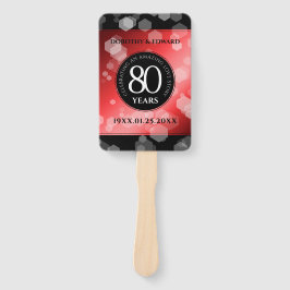 Elegante 80. Ruby Hochzeitstag Jahrestagsfeier Fächer