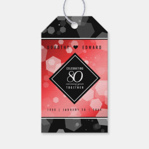 Elegante 80. Ruby Hochzeitstag Jahrestagsfeier Geschenkanhänger