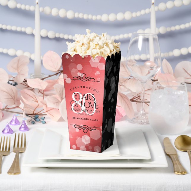 Elegante 80. Ruby Hochzeitstag Jahrestagsfeier Geschenkschachtel (Hochzeit)