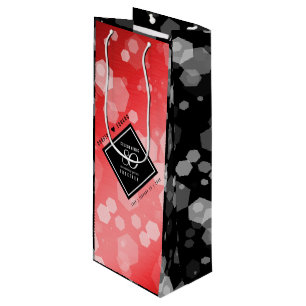 Elegante 80. Ruby Hochzeitstag Jahrestagsfeier Geschenktüte Für Weinflaschen