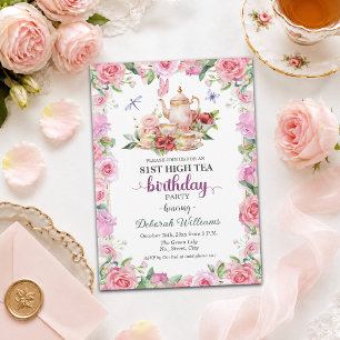 Elegante 81. Geburtstags-High-Tea-Party Einladung