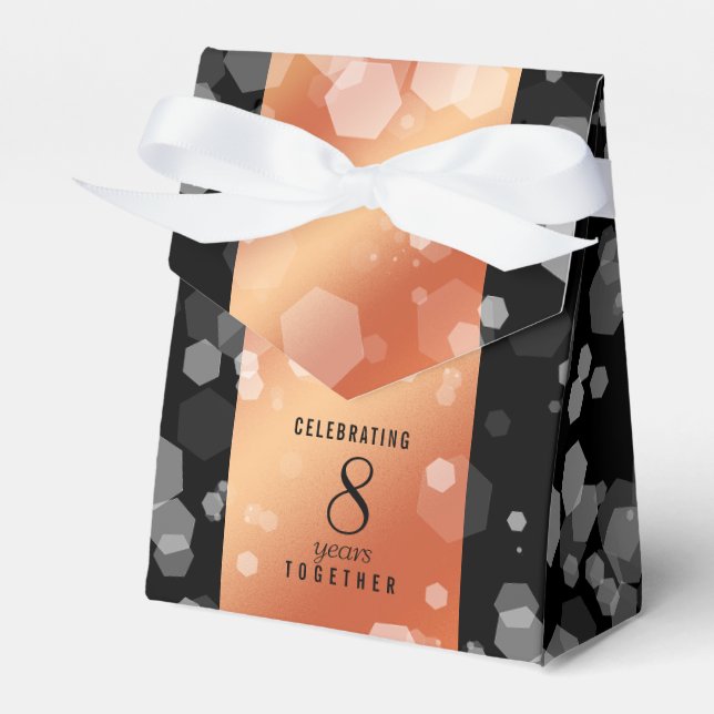Elegante 8. Bronze Hochzeitstag Feier Geschenkschachtel (Vorderseite)