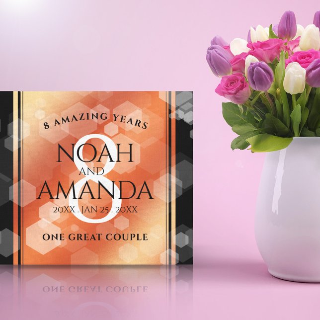 Elegante 8. Bronze Hochzeitstag Feier Leinwanddruck (Von Creator hochgeladen)