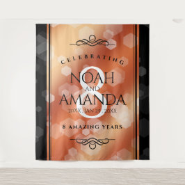 Elegante 8. Bronze Hochzeitstag Feier Wandteppich