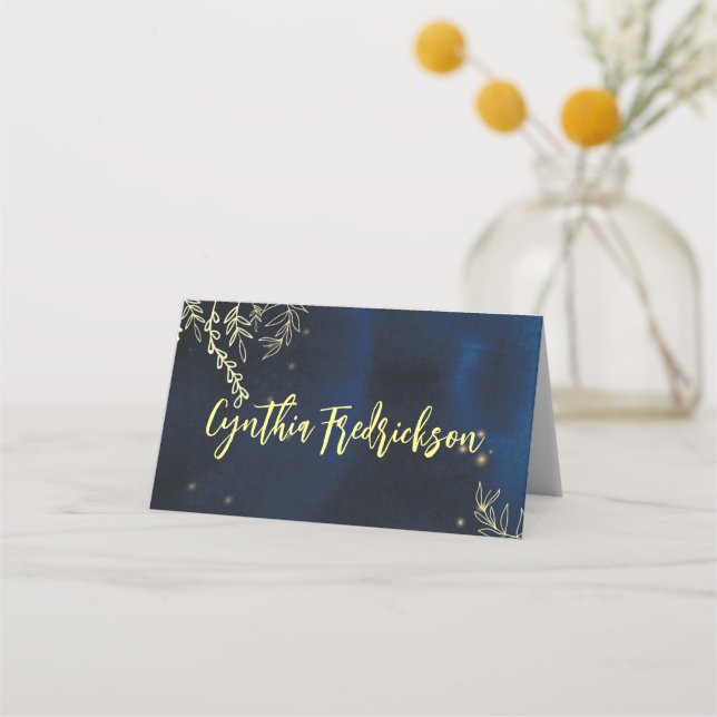 Elegante Abend Table Name Cards Platzkarte (Vorderseite)