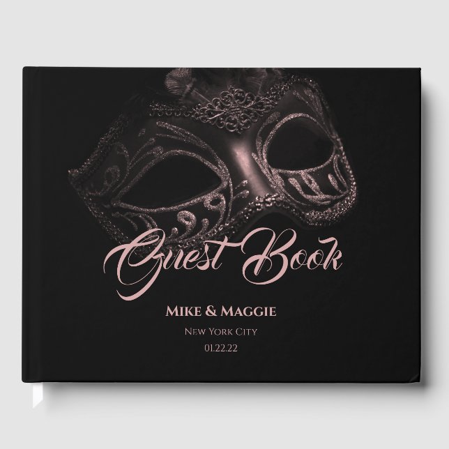 Elegante Abend Wedding Gästebuch (Vorderseite)