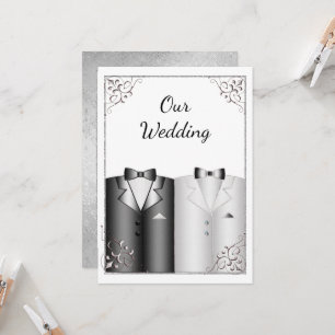 Elegante, aber einfache Einladung zur Hochzeit von