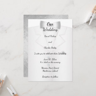 Elegante, aber einfache schwule Hochzeitseinladung Einladung