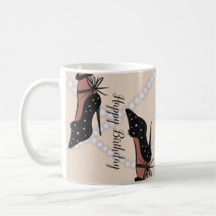 Elegante Absatze Schönheit Fashionista Geburtstag  Kaffeetasse