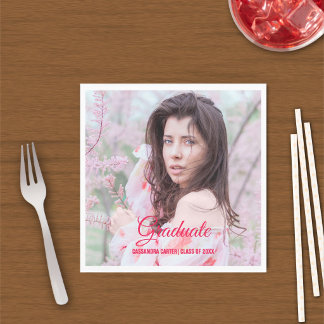 Elegante Abschluss-Fotoindividualisierung Serviette