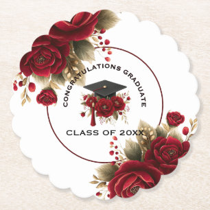 Elegante Abschlussfeier • Goldschrift Untersetzer