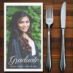 Elegante Abschlussfoto-Party zur Graduierung 2026 Serviette