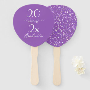 Elegante Abschlussklasse 2023 Absolventin Violette Fächer