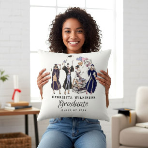 Elegante Absolventen-Modepioniere Dunkelblaues Rob Kissen