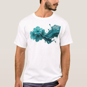 Elegante ABSTRACTE BLUME Originaldesign T-Shirt